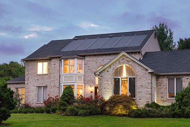 nice house with solar panels