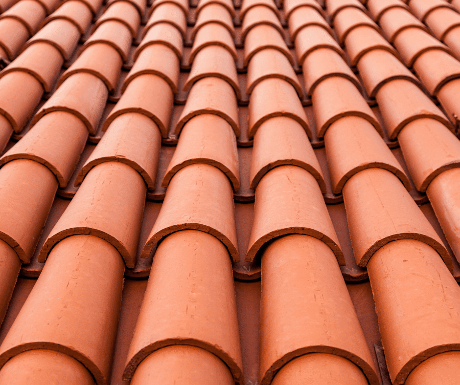 Close of picture of clay tiles
