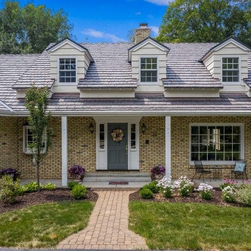 Minneapolis home with new roof after roof replacement