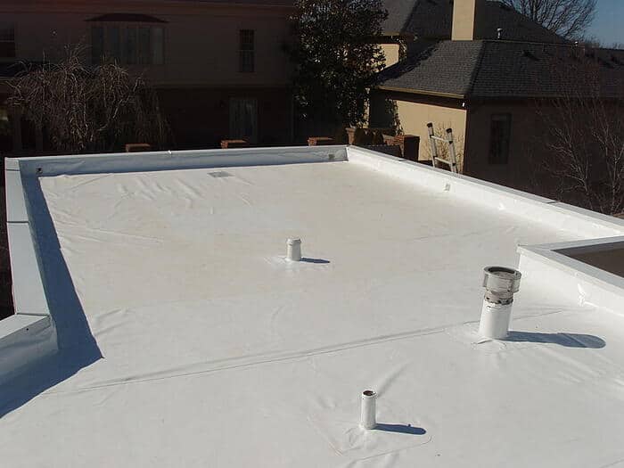 A commercial flat roof in Minneapolis 