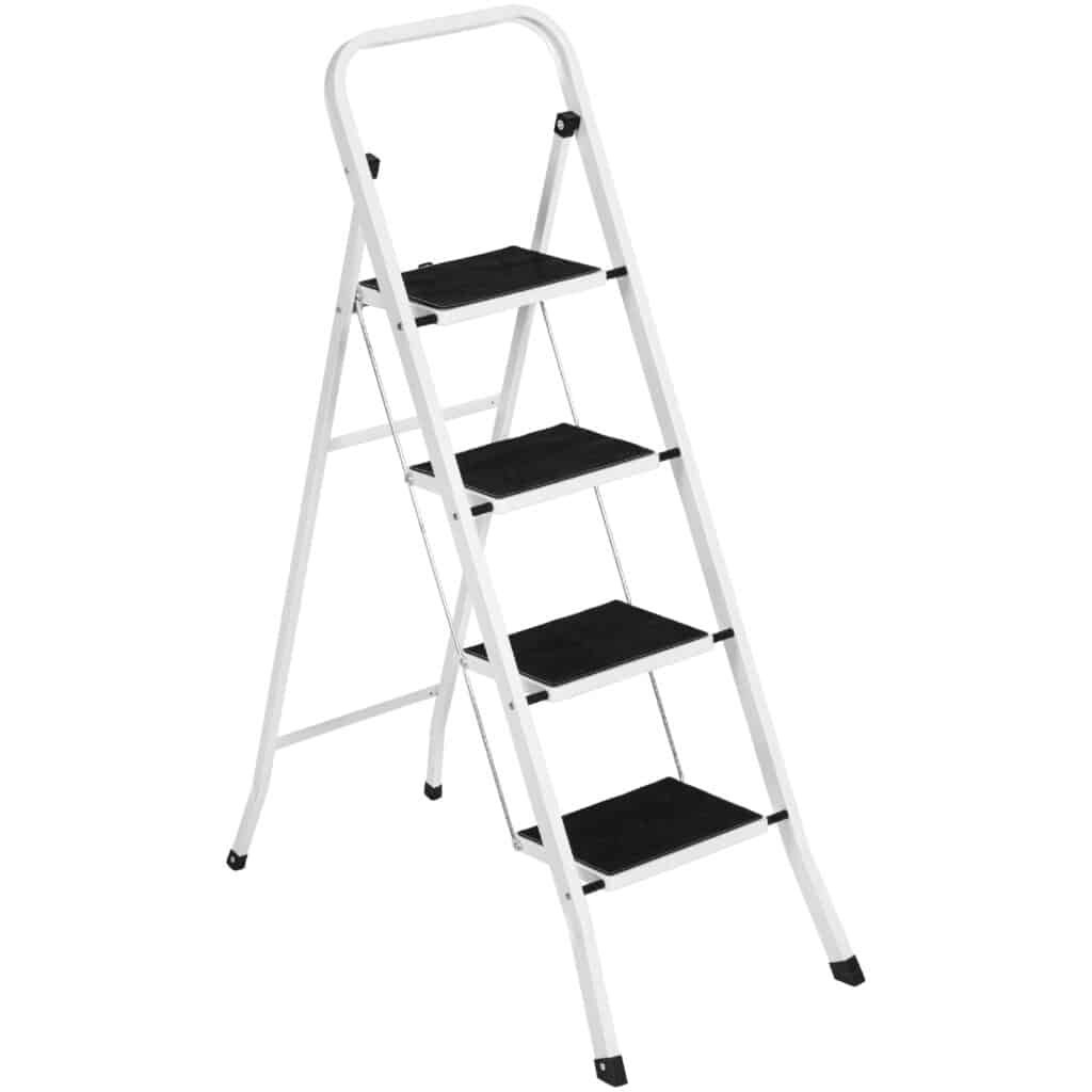 a step ladder being showed 